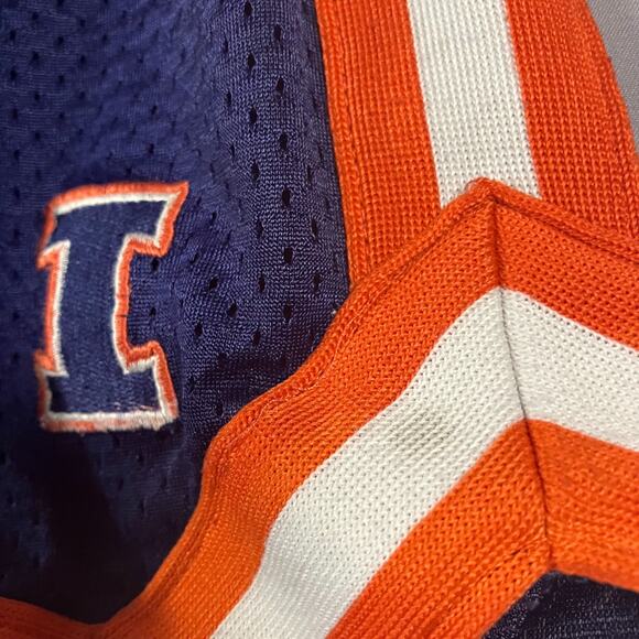 Illinois Fighting Illini Pro Player Men’s XXL NCAA Basketball Shorts Navy Orange - Picture 8 of 15
